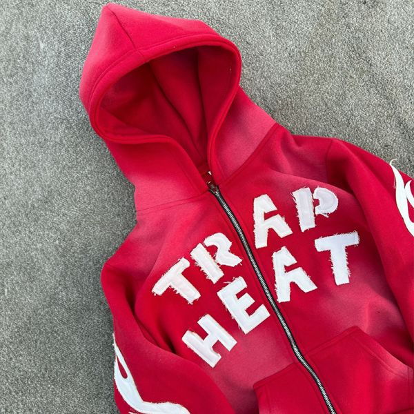 Servicio OEM Sol desvanecido Rojo Acido Lavar Hoodie Hombres Hoodie de gran tamaño Anti Pilling