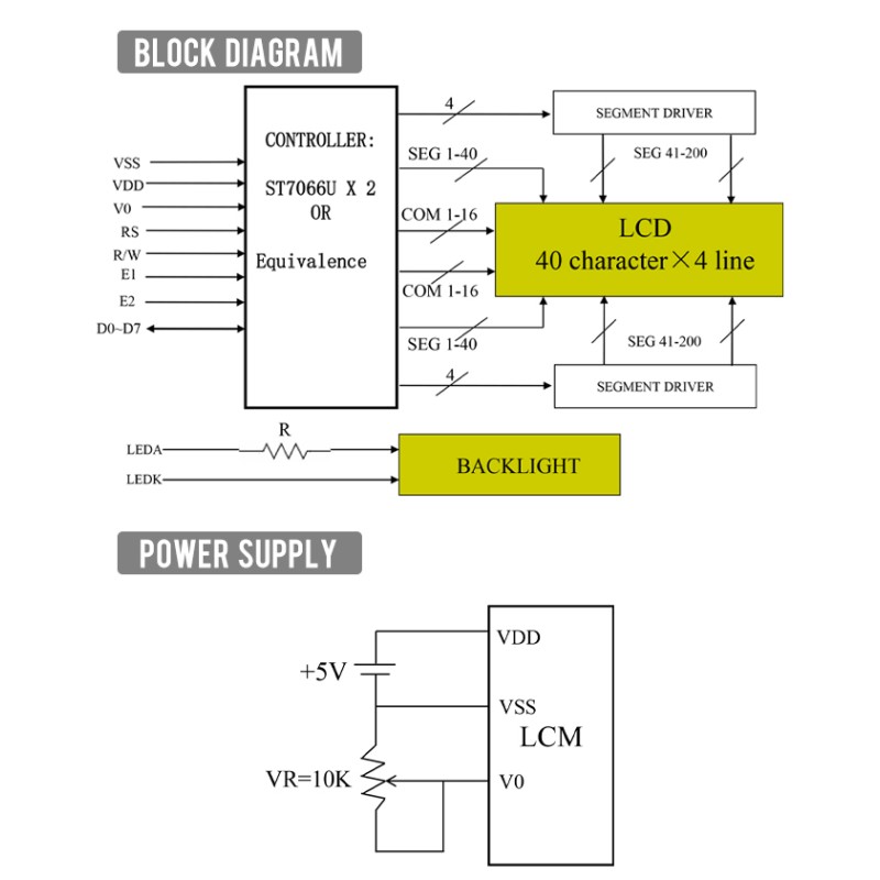 Russian Blue Film White Letters 4004A3 4X40 4004 Character LCD Module ST7066U LCM Parallel Port