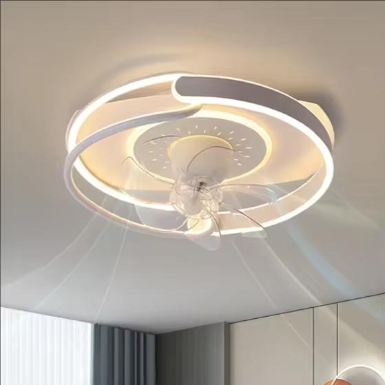 Lumière de ventilateur de salle à manger de chambre à coucher simple et créative Mode chaude et confortable Trois couleurs disponibles