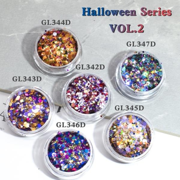 Mixed Holographic Rainbow Glitter Hexagon Halloween Tumbler Ornament