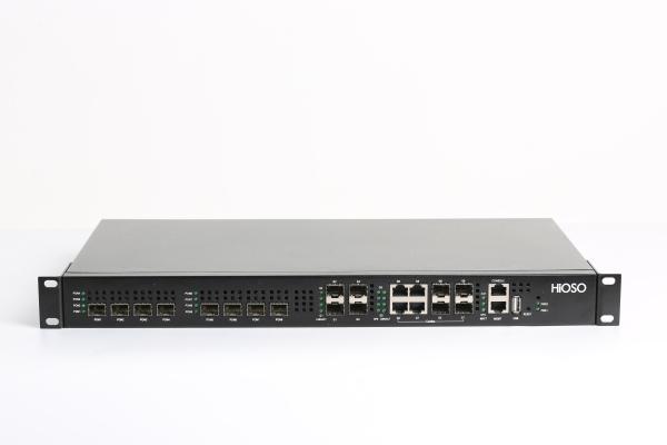 HiOSO FTTH  EPON OLT 8 PON OLT 4SFP GE 4 Combo Dual Power Supply Support Other Brand ONU ONT