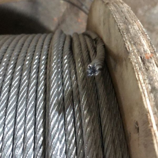 Steel Wire Rope Cable on Spool for Lifting Rigging Construction Marine Winch, Galvanized Stainless Steel, Custom Length Wholesale