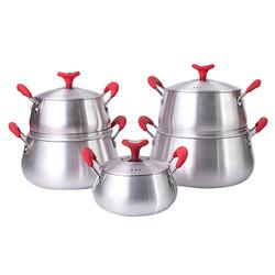 Recyclable Spin Bottom Cookware Pot Alu Material For Kitchen Cooking