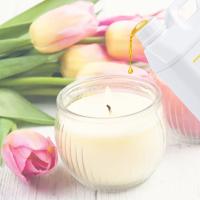 L'huile parfumée de bougie de tulipe jaune clair