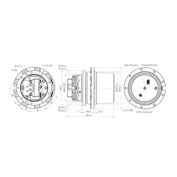 MG26VP-1M Final Drive Gearbox for Hitachi ZAX60 Doosan DH60 Excavator