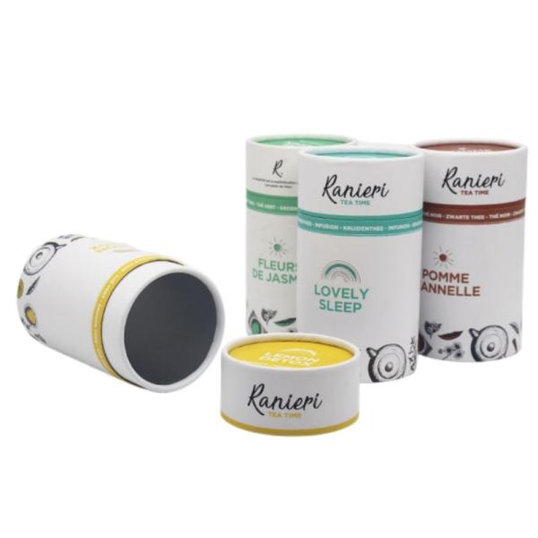 Tea Tube Packaging Aluminum Foil Round Containers for Food Products Candy Chocolate Packaging