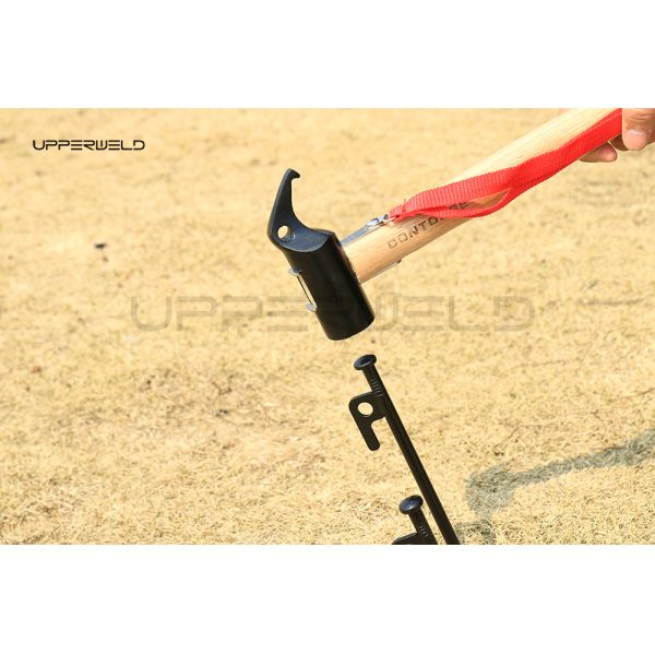 Marteau en caoutchouc pour camping en plein air avec outil multifonctionnel et objet Poids de 0,45 kg