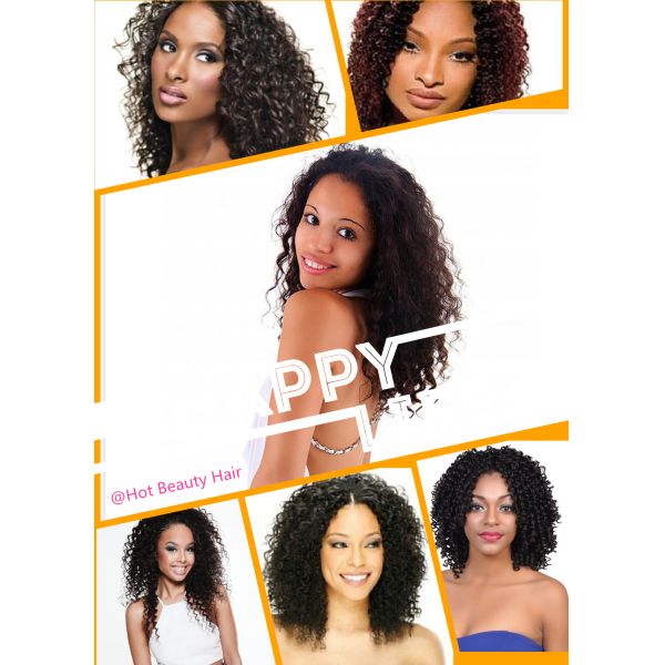 Brazilian Deep Curly Remy Hair Extensions Natural Black 100 Grams / Per Bundle