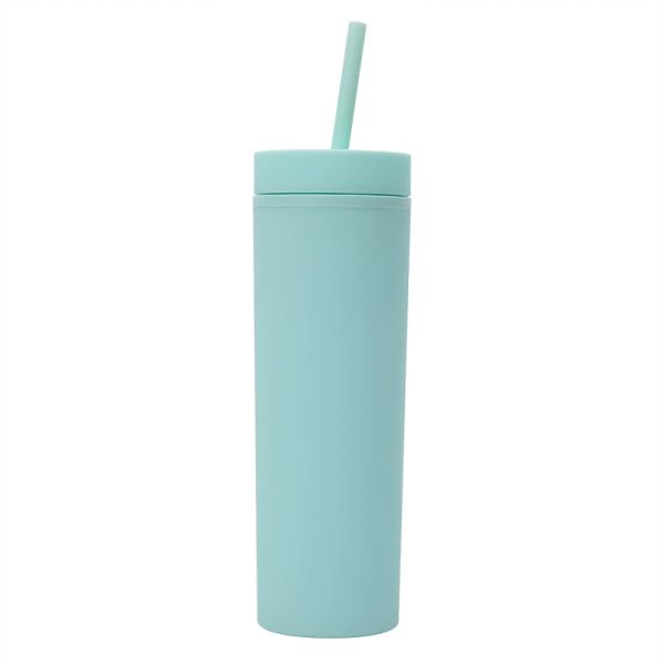 The Manufacturer's New Cross-border Modern And Simple Frosted Double-layer Plastic Cup Is A Universal And Portable 16OZ Straight Cup