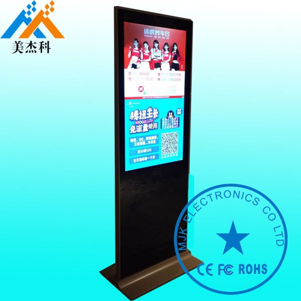Ultrathin Touch Screen Digital Signage Displays , 42 Inch LCD Advertising Player With Wheels