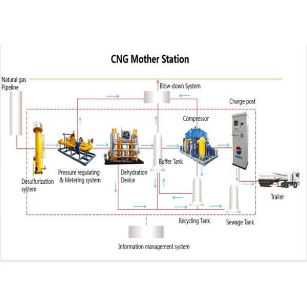 High Efficiency Compressed Natural Gas Filling Station Equipment Lubricated Style