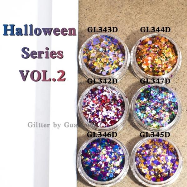 Mixed Holographic Rainbow Glitter Hexagon Halloween Tumbler Ornament