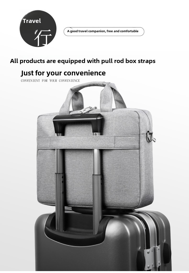 Custom Logo 14inch Handheld Laptop Bag for Men New Leather Film 16inch Large Capacity Crossbody Shoulder Bag Oxford PU Material Wholesale OEM/ODM/Private Label
