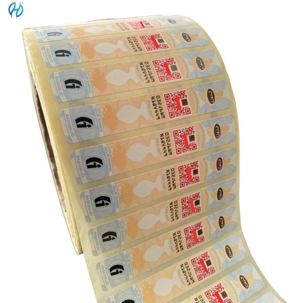 Anti-Counterfeiting UV Tax Stamp Duty Security Paper Adhesive