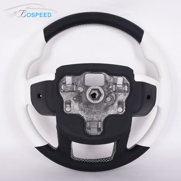 14 Inch F1 Custom Carbon Fiber Land Rover Steering Wheel White Leather 400mm