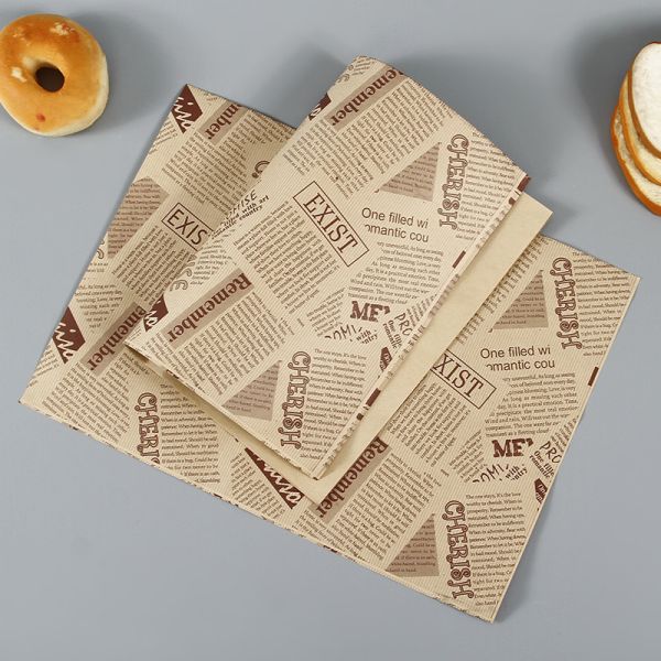 Disposable Sandwich Packaging Paper Full Payment Food Oil Proof Paper for Simple Style