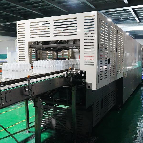 60 Packs Per Minute Shrink Wrapper For 500ml Bottled Salt Soda Production Line Customer Site