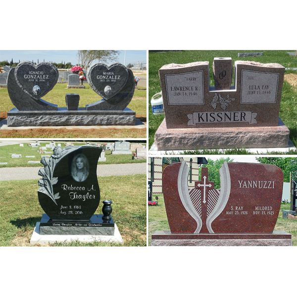 Outdoor Cemetery Custom Headstone for Baby Girls Memorial Granite Gravestone