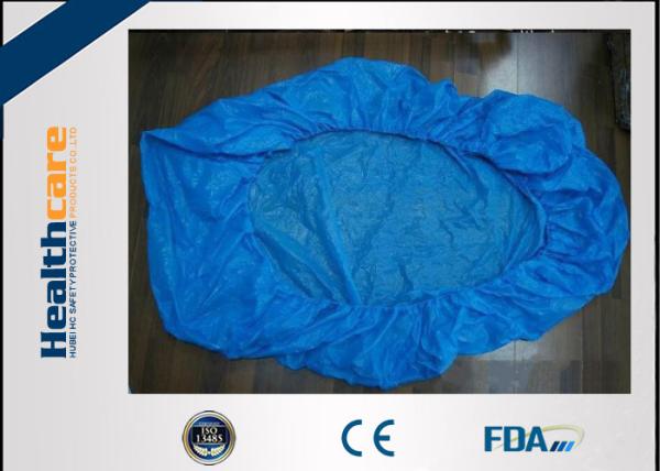 Blue Disposable Bed Protectors With Elastic Band For Hospital / SPA Daily Use