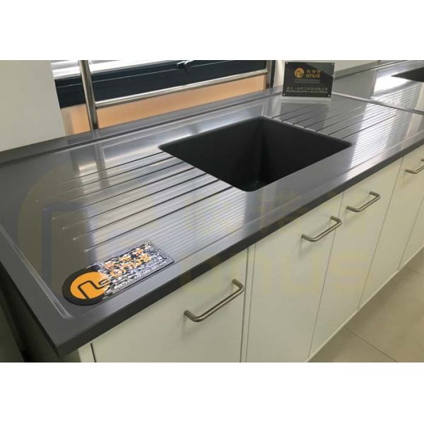 Corrosion Resistant Epoxy Resin Worktop For Laboratory Furniture Wall Bench