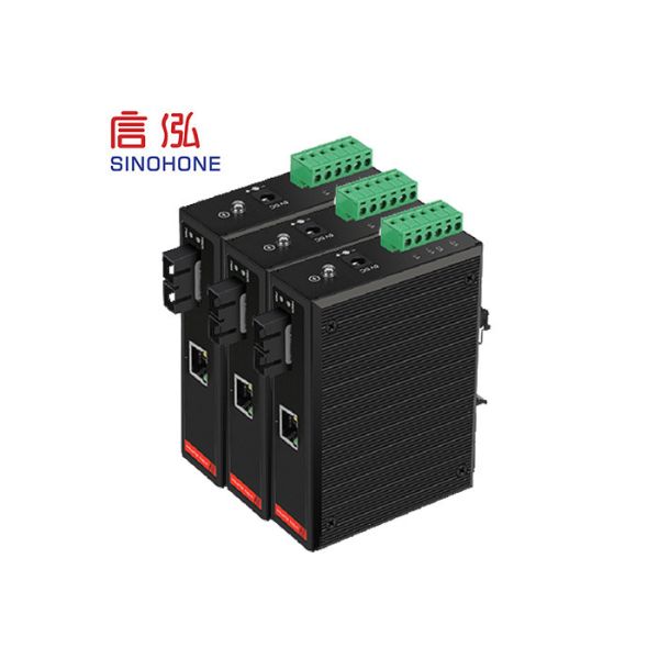 1 SC And 1 LAN Port Industrial Grade IP40 Fiber Optic Ethernet Switch