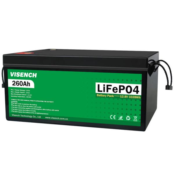 Solar Energy 12V 260Ah Rechargeable Lithium iron Phosphate Battery Lifepo4 Batteries 12.8V 260Ah Lithium Battery Pack
