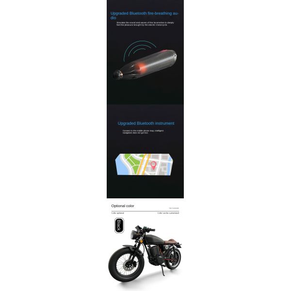 Long Range Electric Bikes Scooters Motorcycles Mopeds with Packing Size 1940/550/1050mm