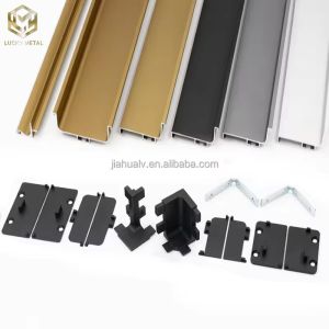 Алюминиевый профиль G Кухонный шкаф Алюминиевый профиль ручной ручки Черная ручка