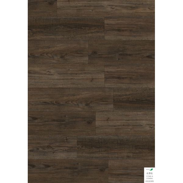 Sound Absorption Dark Wood PVC Dry Back LVT Flooring