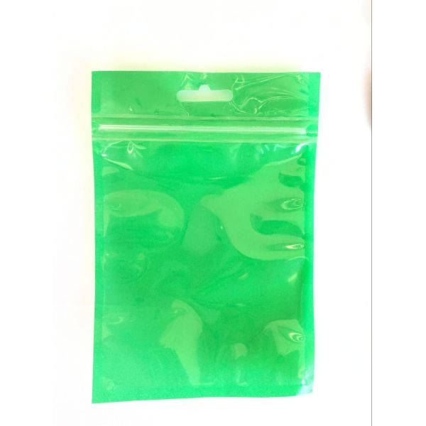 Transparent Foil Ziplock Bags Packaging Customized Color Green And Black