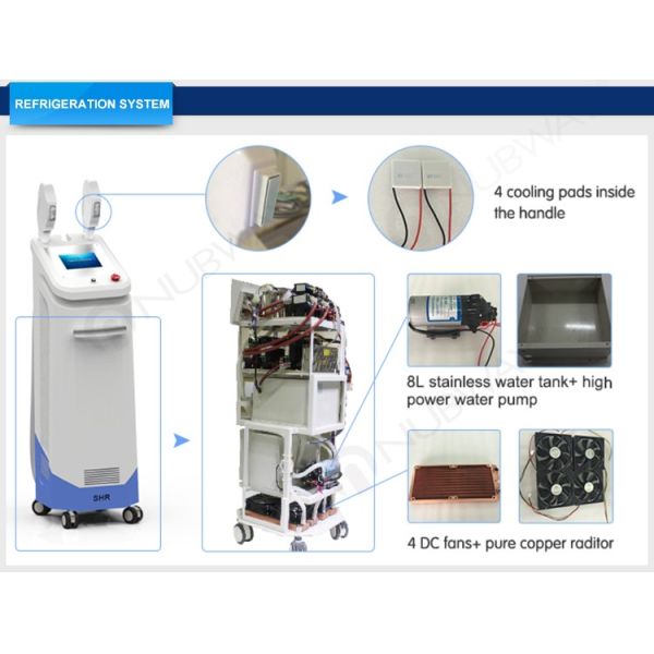Factory price semiconductor + water + air super strong cooling system ipl hair removal machine