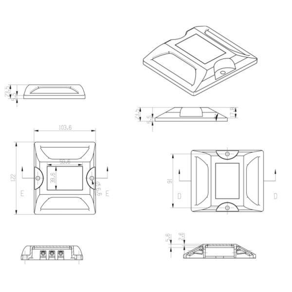 Дорожные конусовые знаки алюминиевые ретро-отражающие дорожные столбики с устойчивыми к ударам отражателями