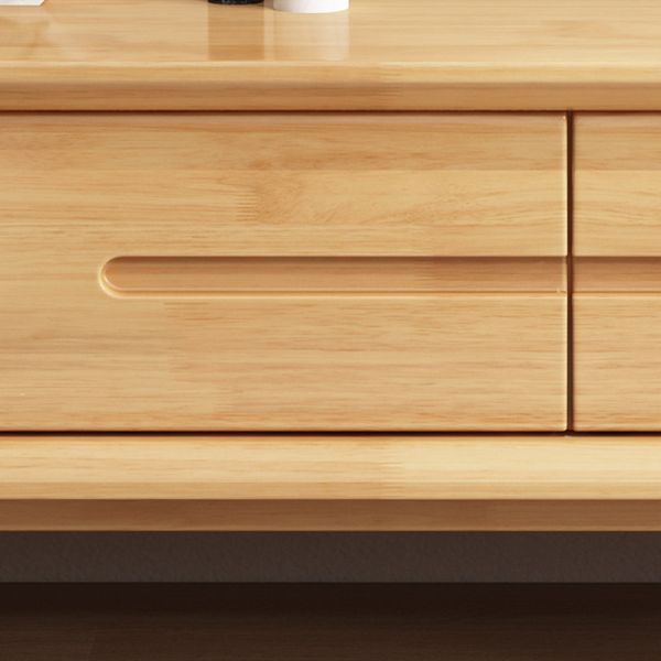 1.5m/1.8m/2m Solid Wood TV Stand, Living Room Cabinet with Storage Space, Floor