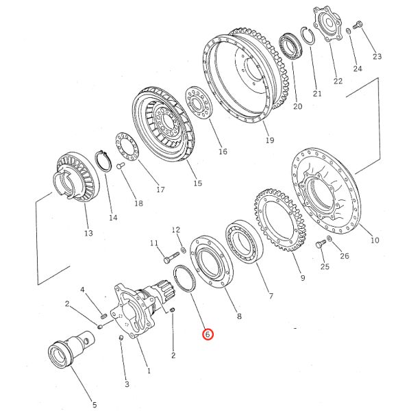 Wheel Loaders Parts 07018-31004 0701831004 Gearbox Seal Ring For WA150-1 Komatsu