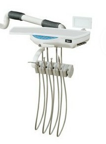 Unité de traitement de la chaise dentaire Unité dentaire avec lumière de fonctionnement avec 24V silencieux chaise à moteur en courant continu déta chaise avec 3 mémoire Unité dentaire avec 3 seringues (froid / chaud) Unité dentaire avec selles médicales