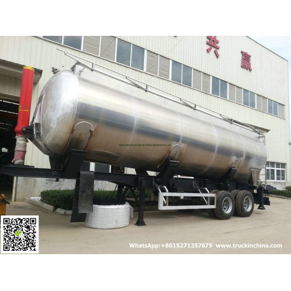 Aluminum Alloy  Wheat Flour Bulk Tanker with Tipping Hydraulic Cylinder (6000USG-10000USG ）whApp:+8615271357675