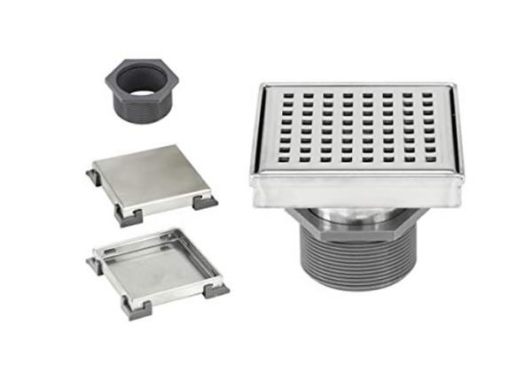 Anti Mosquito Square Floor Drain Cover , Deodorization Shower Drain Grate