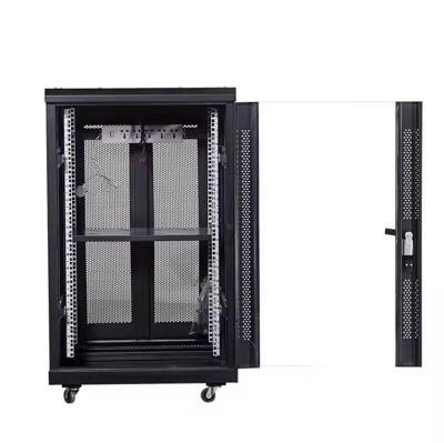 Stock 18U 2.0 Thickness 600*600*1000 Standard 19'' Server Rack with Tempered Glass Door