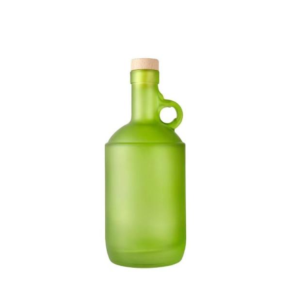 Bottle de whisky de vidro de 750 ml com alça e serviço de personalização