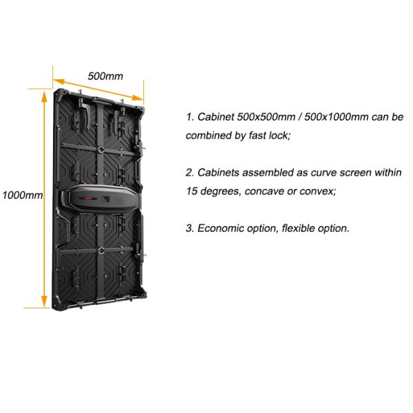 500x500mm Indoor Rental LED Display 10 Seconds Installation Die Casting Aluminum