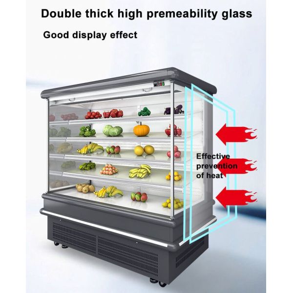 Вентиляторная система охлаждения температуры чистосердечного холодильника дисплея Multideck овоща одиночная