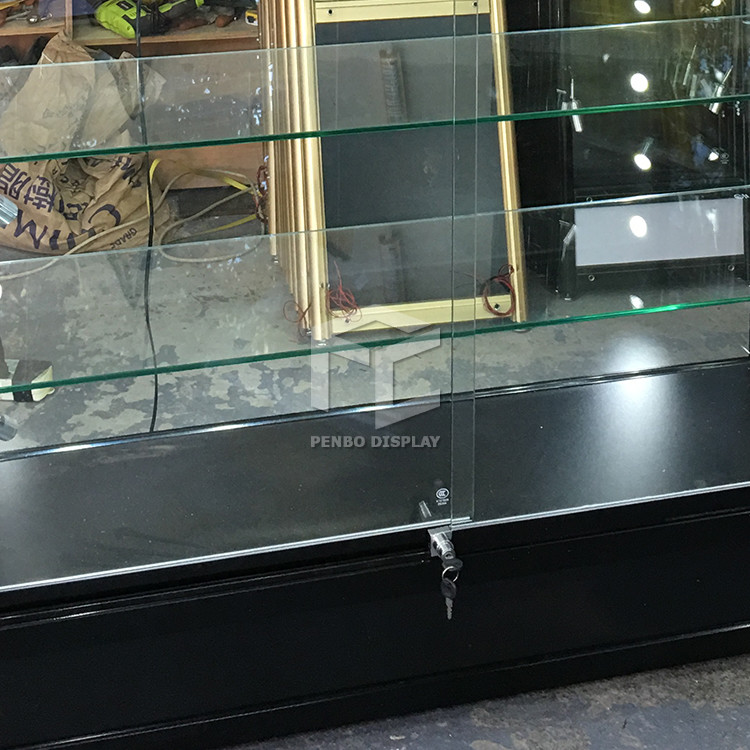 Lockable 8mm закалили стеклянный шкаф 120cm витрины дисплея длиной