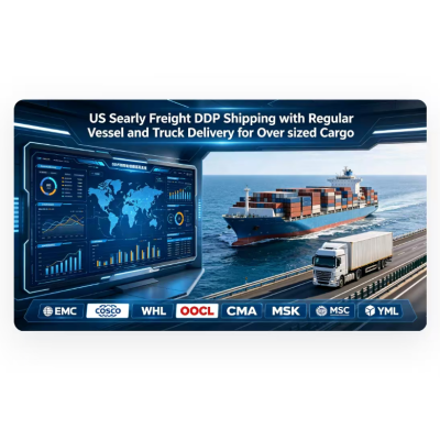 Oversized Cargo US Sea Freight DDP Shipping With Regular Vessel / Truck Delivery