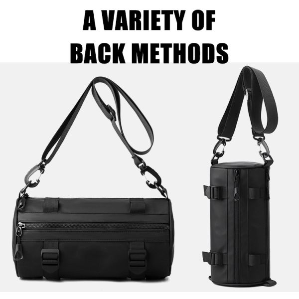 Men's And Women's Barrel Shaped Drum Bag Waterproof Crossbody Bag Custom Design
