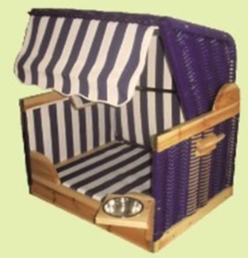 Small Strong Comfortable Roofed Wicker Beach Chair & Strandkorb For Pet