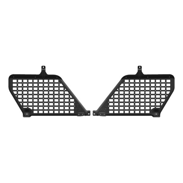Convenient Black Molle Rear Window Storage Panels for Offroad Gear and Recovery Tools