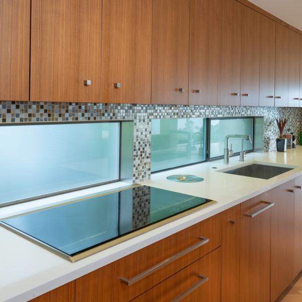 Brown Wood Veneer  Kitchen Cabinet Complete Full Home Custom