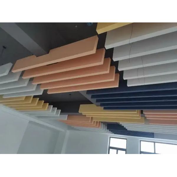Anti Corrosion Fiberglass Ceiling Tiles 600x600mm White Beveled Edge