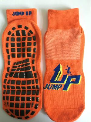 China Supply Cotton Barre Grip Socks/ Trampoline With Sticky Bottoms/Non Slip Trampoline Socks With Rubber Grips