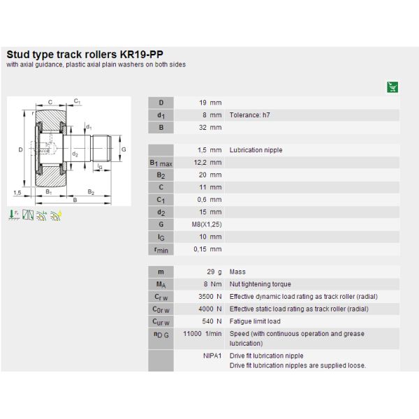 Stud Type Yoke Track Follower Roller Bearings Chrome Steel / Stainle Steel